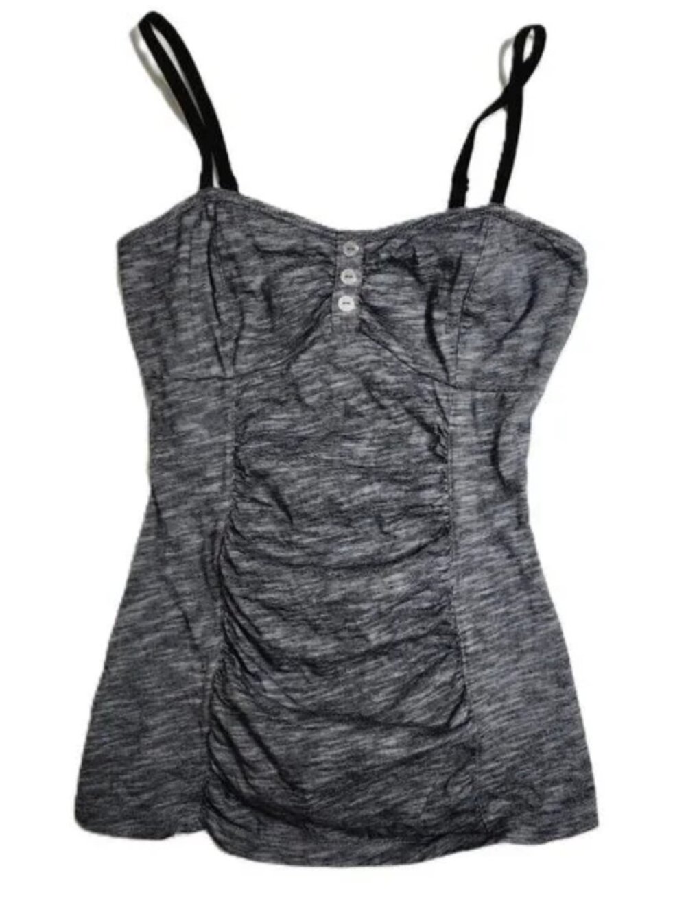 Womens 100% Cotton Heather Gray Sweetheart Tank Top Size S NWOT